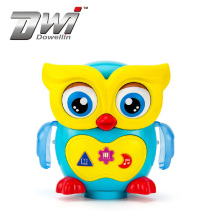 plastic Early learning story music babay toys colorful cute  owl toy for baby